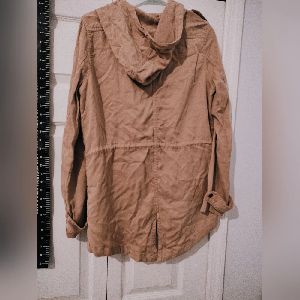 Women's Tan Jacket Or Blush Pink Color Medium Nordstrom 3/4 Length - Picture 5 of 12